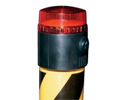 Vestil SPBOL-42-BL Spring Loaded Bollard with Beeper and Strobe, 42 in High, Safety Yellow