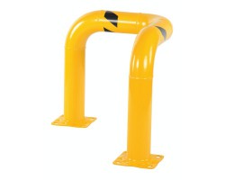 Vestil TEG-24-24-4 Triple Elbow Machine Guard, 24 Inch High, 4.5 Inch Steel Pipe, Safety Yellow