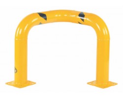 Vestil TEG-24-24-4 Triple Elbow Machine Guard, 24 Inch High, 4.5 Inch Steel Pipe, Safety Yellow