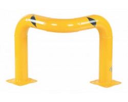 Vestil TEG-24-24-4 Triple Elbow Machine Guard, 24 Inch High, 4.5 Inch Steel Pipe, Safety Yellow