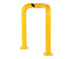 Vestil TEG-24-42-4 Triple Elbow Machine Guard, 42 Inch High, 4.5 Inch Steel Pipe, Safety Yellow