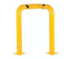 Vestil TEG-24-42-4 Triple Elbow Machine Guard, 42 Inch High, 4.5 Inch Steel Pipe, Safety Yellow