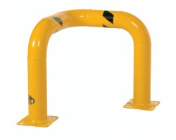 Vestil TEG-30-36-4 Triple Elbow Machine Guard, 36 Inch High, 4.5 Inch Steel Pipe, Safety Yellow