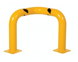 Vestil TEG-30-36-4 Triple Elbow Machine Guard, 36 Inch High, 4.5 Inch Steel Pipe, Safety Yellow