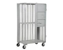 Vestil FST-2744-2 Folding Security Wire Mesh Cart with 2,000 lb Capacity