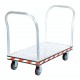Vestil ATP-C-2436-2HDL Aluminum Treadplate Platform Truck, Dual Handles with 3,600 lb Capacity