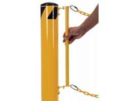 Vestil DCBB-42-4.5 Dock Chain Bollard Barrier | 42 in High and Fits 10 ft Doors