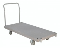 Vestil PPT-2-41 Heavy Duty Plastic Platform Truck with 2,000 lb Capacity | 30 x 60 Deck