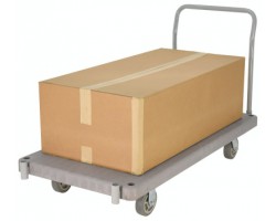 Vestil PPT-2-41 Heavy Duty Plastic Platform Truck with 2,000 lb Capacity | 30 x 60 Deck