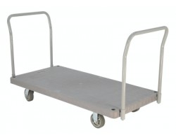 Vestil PPT-2-42 Heavy Duty Plastic Platform Truck with 2,000 lb Capacity | 30 x 60 Deck