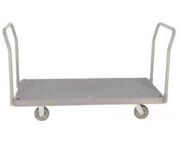 Vestil PPT-2-42 Heavy Duty Plastic Platform Truck with 2,000 lb Capacity | 30 x 60 Deck
