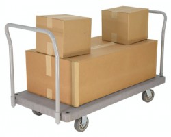 Vestil PPT-2-42 Heavy Duty Plastic Platform Truck with 2,000 lb Capacity | 30 x 60 Deck