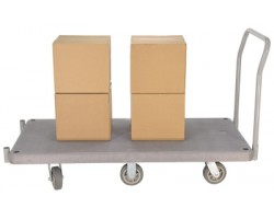 Vestil PPT-3-61 Heavy Duty Plastic Platform Truck with 3,000 lb Capacity | 30 x 60 Deck