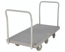 Vestil PPT-3-62 Heavy Duty Plastic Platform Truck with 3,000 lb Capacity | 30 x 60 Deck