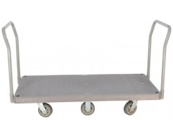 Vestil PPT-3-62 Heavy Duty Plastic Platform Truck with 3,000 lb Capacity | 30 x 60 Deck