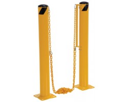 Vestil DCBB-42-4.5 Dock Chain Bollard Barrier | 42 in High and Fits 10 ft Doors