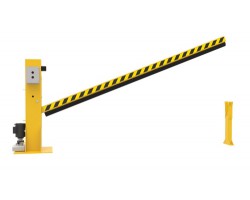 Vestil DJG-100-10 Dock Barricade Gate, Electric Hydraulic Loading Dock Safety Barrier, 115V, 10 ft Door