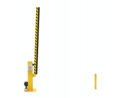 Vestil DJG-100-10 Dock Barricade Gate, Electric Hydraulic Loading Dock Safety Barrier, 115V, 10 ft Door