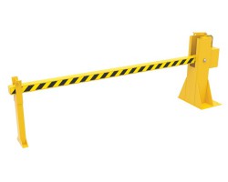 Vestil DJG-100MW Dock Barricade Gate with Manual Hand Crank Winch Loading Dock Safety Barrier | 8 ft Door