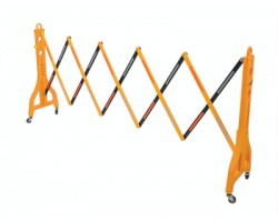 Vestil PEXGATE-30-C Plastic Expand-A-Gate with Casters | 122 in Expandable Safety Barrier | 40-3/4 in High