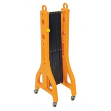 Vestil PEXGATE-30-C Plastic Expand-A-Gate with Casters | 122 in Expandable Safety Barrier | 40-3/4 in High