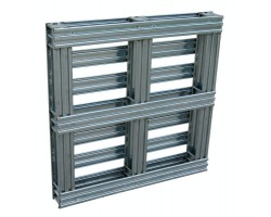 Vestil Galvanized Steel Pallet SPL-3636 | Heavy-Duty 4-Way Entry Industrial Pallet
