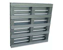 Vestil Galvanized Steel Pallet SPL-4848 | Heavy-Duty 48 x 48 Welded Steel Pallet