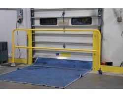 Vestil SSG-11 Economical Safety Swing Dock Gate, 132 in Opening, 46-1/4 in Top Rail, Safety Yellow