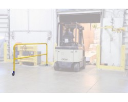 Vestil SSG-11 Economical Safety Swing Dock Gate, 132 in Opening, 46-1/4 in Top Rail, Safety Yellow