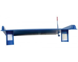 Vestil TS-10-7260 Steel Truck Dockboard, 10,000 lb Capacity, 72 x 60 in, Lever Lift, Diamond Plate Deck
