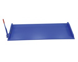 Vestil TS-10-7260 Steel Truck Dockboard, 10,000 lb Capacity, 72 x 60 in, Lever Lift, Diamond Plate Deck