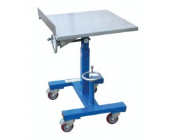Vestil WT-2424 Mobile Tilting Work Positioning Table, 24 x 24 Platform, 300 lb Capacity, Crank Height Adjust, 0 to 30 Tilt