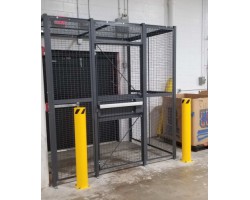 WireCrafters MT2-38HD Corner Dock Door Driver Security Cage with 3' Hinged Door | 2-Walls