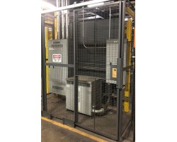 WireCrafters MT2-36HD Corner Dock Door Driver Security Cage with 3' Hinged Door | 2-Walls 