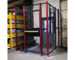 WireCrafters MT3-33HD 3-Wall Dock Door Driver Security Cage with 3' Hinged Door