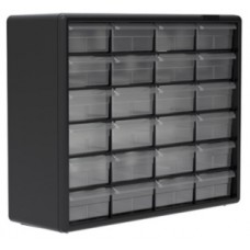 Akro-Mils 10124 Plastic Storage Cabinet – 24-Drawer Small Parts Organizer