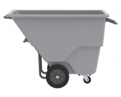 Akro-Mils 77410GREY Medium-Duty Trash Tilt Truck | Versatile Waste Transport Cart