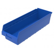 Akro-Mils 30084 ShelfMax Hopper Front Bins – 6-Pack Plastic Shelf Storage
