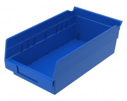 Akro-Mils 30130 Plastic Shelf Bins – 12-Pack Durable Storage Bins