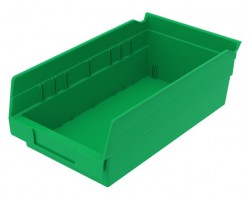 Akro-Mils 30130 Plastic Shelf Bins – 12-Pack Durable Storage Bins
