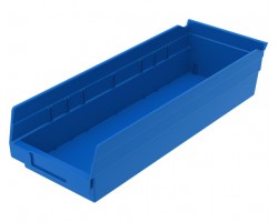 Akro-Mils 30138 Plastic Shelf Bins – 12-Pack Heavy-Duty Storage Bins