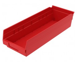 Akro-Mils 30138 Plastic Shelf Bins – 12-Pack Heavy-Duty Storage Bins