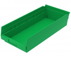 Akro-Mils 30158 Plastic Shelf Bins – 12-Pack Durable Storage Bins