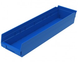 Akro-Mils 30164 Plastic Shelf Bins – 6-Pack Heavy-Duty Storage Bins