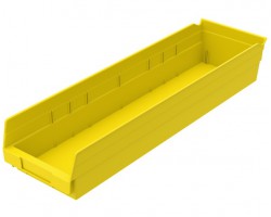 Akro-Mils 30164 Plastic Shelf Bins – 6-Pack Heavy-Duty Storage Bins
