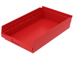 Akro-Mils 30178 Plastic Shelf Bins – 12-Pack Durable Storage Bins