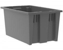 Akro-Mils 35185 Plastic Stack-Nest Container – 6 per Carton | Heavy-Duty Stackable Storage Bins
