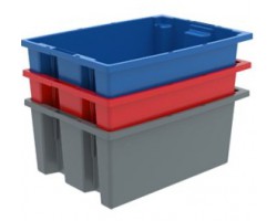 Akro-Mils 35185 Plastic Stack-Nest Container – 6 per Carton | Heavy-Duty Stackable Storage Bins