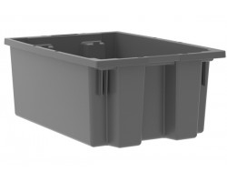 Akro-Mils 35200 Plastic Stack-Nest Containers – 6 per Carton | Extra-Deep Industrial Storage Bins