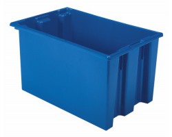 Akro-Mils 35240 Plastic Stack-Nest Container – 3 per Carton | Heavy-Duty Jumbo Storage Totes